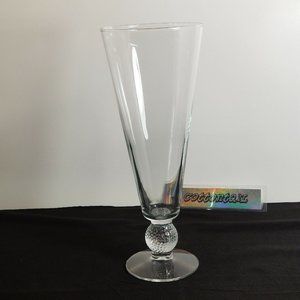 Pilsner Beer Glass Golf Ball Stem - 1960s Beer Glass - Pre-Owned Vintage